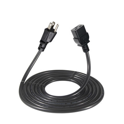 3 Pins Sjt mit Kabel Sjtw Iec 320 C19 bis Nema 5-15p 3Pin Lock Ac Erweiterung 5Ft 6Ft