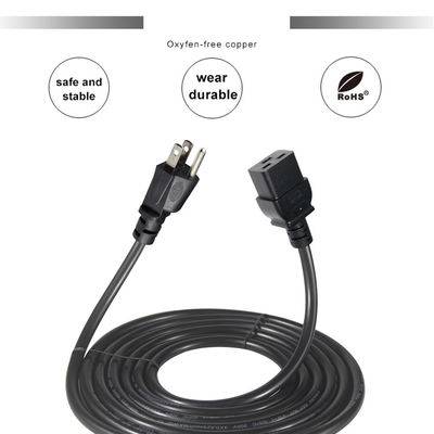 3 Pins Sjt mit Kabel Sjtw Iec 320 C19 bis Nema 5-15p 3Pin Lock Ac Erweiterung 5Ft 6Ft