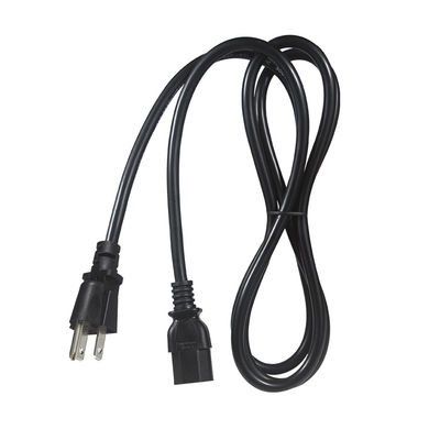 16AWG IEC320 3Pin bis C13 NEMA USA Universelles Wechselstromkabel in Schwarz/Weiß