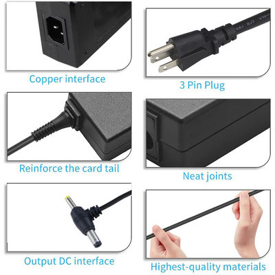 55X21mm 24V 2A Schaltadapter Doppelwinkel DC Stecker Stromversorgung Desktop Stil