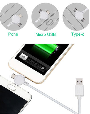 CE-zertifiziertes 3-in-1 USB-Ladekabel mit Schnellladung 15W