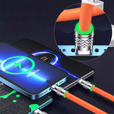 CE-zertifiziertes Ladekabel für mehrere Geräte mit 3 gleichzeitigen Ladestationen und langlebigem Nylon-Flockenkabel