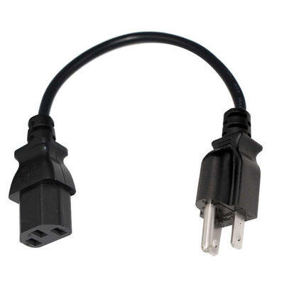 Universal NEMA 5-15P bis IEC C13 Stromkabel 10A 250V UL Zertifiziert für Computer/Server/Medizintechnik