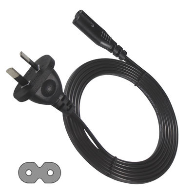 AU 2P Stecker an IEC60320 C7 Stromkabel SAA zertifiziert 250V 7.5A Flachkabel PVC Jacket reines Kupfer für Laptop/Hausgerät
