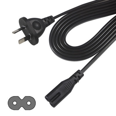 AU 2P Stecker an IEC60320 C7 Stromkabel SAA zertifiziert 250V 7.5A Flachkabel PVC Jacket reines Kupfer für Laptop/Hausgerät