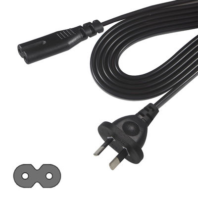AU 2P Stecker an IEC60320 C7 Stromkabel SAA zertifiziert 250V 7.5A Flachkabel PVC Jacket reines Kupfer für Laptop/Hausgerät