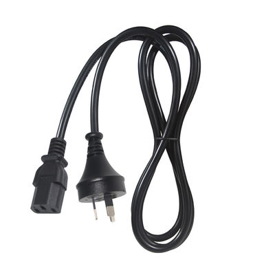 SAA-zertifizierte AU 2-Pin-Stecker für IEC C13 Stromkabel, 250V 10A H05VV-F 3x0,75mm2 reines Kupfer für PC/Server/Hausgerät