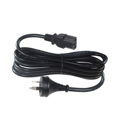 SAA-zertifizierte AU 2-Pin-Stecker für IEC C13 Stromkabel, 250V 10A H05VV-F 3x0,75mm2 reines Kupfer für PC/Server/Hausgerät