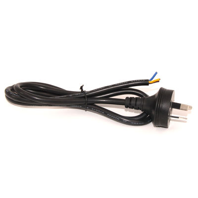 SAA-zertifizierte AU 2-Pin-Stecker für entferntes und geballtes Stromkabel H03VV-F 2x0.75mm2 PVC-Jackett Bare Copper Conductor für Haushaltsgeräte/Industrie