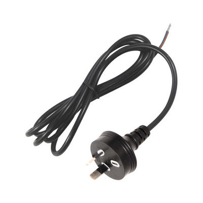 SAA-zertifizierte AU 2-Pin-Stecker für entferntes und geballtes Stromkabel H03VV-F 2x0.75mm2 PVC-Jackett Bare Copper Conductor für Haushaltsgeräte/Industrie