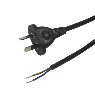 SAA-zertifizierte AU 2-Pin-Stecker für entferntes und geballtes Stromkabel H03VV-F 2x0.75mm2 PVC-Jackett Bare Copper Conductor für Haushaltsgeräte/Industrie