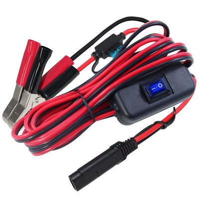 Sae Ladedrahtverlängerungskabel mit 12v Schalter ausgeschaltet 14awg zu Alligator Clip 2pin schnelle Batterie Batterie Klammern