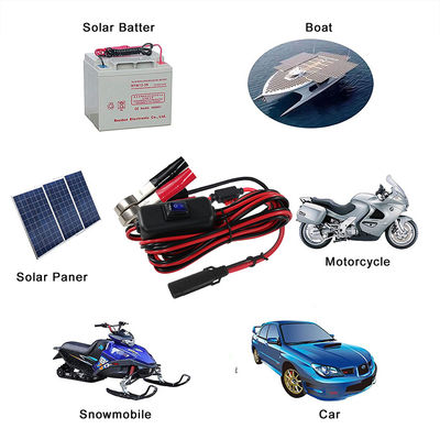 SAE-auf-Krokodilklemmen-Batteriekabel mit 30A-Sicherung und Ein/Aus-Schalter