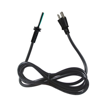 NEMA 5-15P auf SR 3-poliges Netzkabel 18-14AWG Schwarz