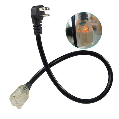 NEMA 5-15P auf 5-15R 18AWG Netzkabel Schwarz 1,8M SVT SJT
