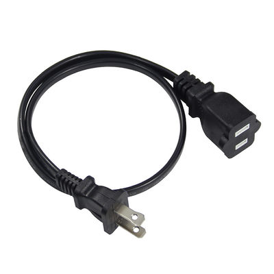 Schlankes 15A 125V Ersatzteil-Stromkabel NEMA 1-15P bis 1-15R Verlängerungskabel für kleine Elektronik-/Portable Devices