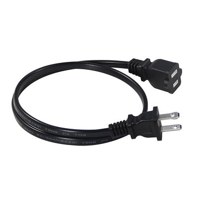 Schlankes 15A 125V Ersatzteil-Stromkabel NEMA 1-15P bis 1-15R Verlängerungskabel für kleine Elektronik-/Portable Devices