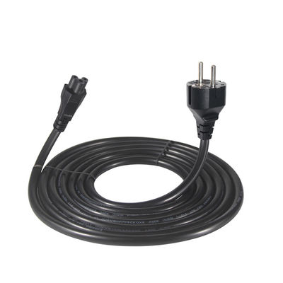 EU auf C5 Netzkabel 2m Schwarz RoHS-konform Reines Kupfer