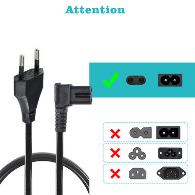 EU 2Pin zu C7 Stromkabel für Laptop/Monitor/TV VDE zugelassenes Dämmmaterial PVC/Kautschuk