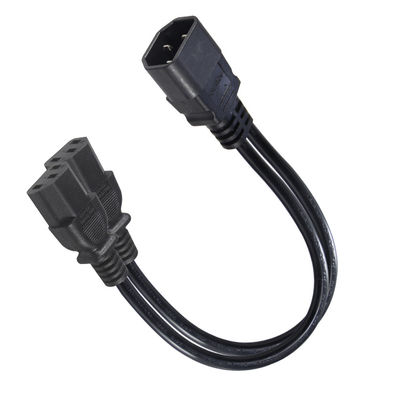 16AWG Heavy Duty C14 bis 2xC13 Stromkabel für Server/Industrieausrüstung 300V 10A ROHS-zertifizierter 3-Stift-Stecker