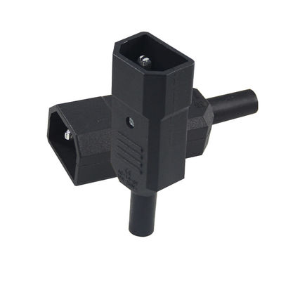 Hochstrom-Drei-Spitzen-Stromanschlusskabel IEC 60320 C14 mit V0-Flammhemmer für Server-Racks/Computer-Stromkabel 10A 250V 105°C