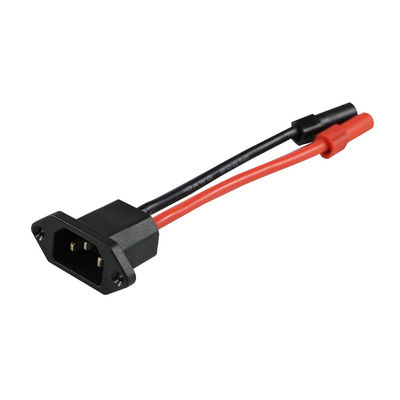 C14 bis XT150 Stromkabelverbindungskit mit männlichem (schwarz) und weiblichem (rot) Strom für Solarenergiesysteme/Elektrofahrzeuge - 14AWG-Schwerleitungen