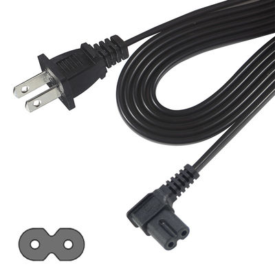 Sicheres, langlebiges, rechtswinkliges US 2-Pin-zu-C7-Stromkabel für Heim-/Büroelektronik mit 125V 10A 1,5M