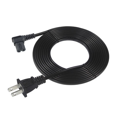 Sicheres, langlebiges, rechtswinkliges US 2-Pin-zu-C7-Stromkabel für Heim-/Büroelektronik mit 125V 10A 1,5M