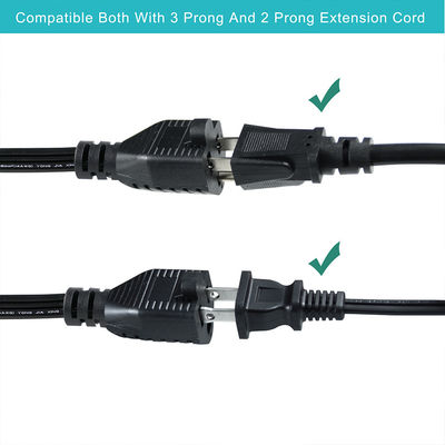 14 AWG SPT-3 Flachdraht-Stromkabel NEMA 5-15P bis 5-15R Gerade Klinge Stecker 15A 125V Flexibles Kabel für den industriellen/Hausgebrauch