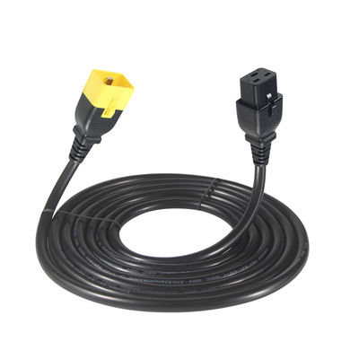 Verriegelung des C19-C20-Verlängerungsstrombands 16A 250V für Serverracks/Außenmaschinen mit 16AWG-Draht