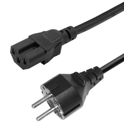 Zertifiziertes EU 2Pin bis C15 Stromkabel 10A 250V mit VDE/CE-Sicherheit für Haushaltsgeräte und Server-Rack (1.2M Heavy Duty)