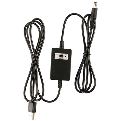 USB-A-Mann-zu-DC5.5*2.1mm-Spannung-Step-Up-Kabel 5V bis 9V/12V-Wandler für Stromversorgungsgeräte mit Überlastschutz