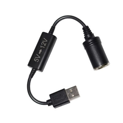 5V bis 12V USB-Autoadapterkabel Schritt-Up-Konverterkabel mit Zigarettenanzünderanschluss, für Telefon GPS Dash Cam, 24W sicheres Laden