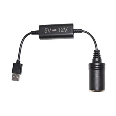 5V bis 12V USB-Autoadapterkabel Schritt-Up-Konverterkabel mit Zigarettenanzünderanschluss, für Telefon GPS Dash Cam, 24W sicheres Laden
