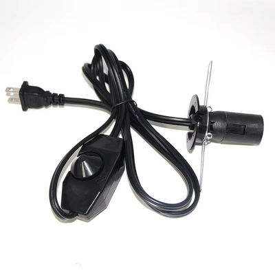 NEMA 1-15P bis E14 Steckdose-Adapterkabel mit Dimmer, Stromanschlussumrichter für Glühlampenhalter SPT-2 18AWG