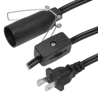 Wasserdichtes NEMA1-15P E14 Glühbirnenhalterumwandler mit Schaltkabel für Innenlampenverkabelung 250V 15A