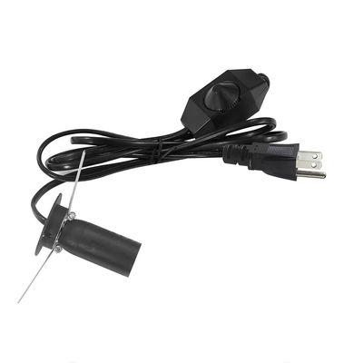Einstellbarer NEMA5-15P E14 Glühbirnenadapter Kabel Dimmbarer Steckdosenkonverter mit 303 Schalter