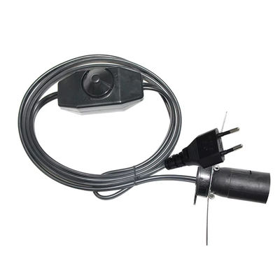 Premium EU Stecker E14 Glühbirnhalterkabel mit verstellbarem Dimmer-Schalter für Deckenleuchten AC 250V 5A Lampenbasisanschluss