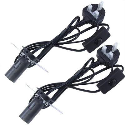 E14 Steckdosenwandlerkabel mit UK Plug & 303 Schalter, 250V 3A für Vintage-Leuchten