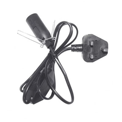 UK Stecker E14 Glühbirnenhalter Adapterkabel mit verstellbarem Dimmer-Schalter & CE-Zertifizierung - BS1363 Standard Sicherheitsbeleuchtung Zubehör