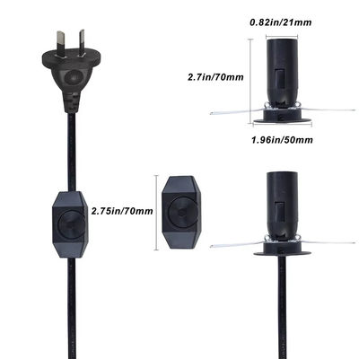 Einstellbarer rotierbarer E14-Glühlampenhalter mit AU-Stecker und Dimmer-Schalter für Heim-/Bürobeleuchtung, 110-250V IP20 (CE-Zertifiziert)