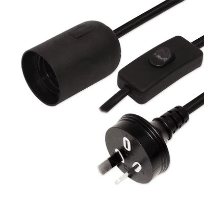 AU Stecker in E27 Steckdosenwandler, 303 Schalterlampenadapter 250V 10A für Deckenventilator / Leuchtturm