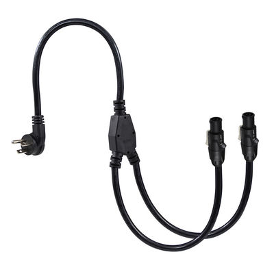 PowerCON Y Splitter Cable NEMA 5-15P to Dual PowerCON Out 1 Männlich zu 2 Weiblich für Bühnenbeleuchtung und Audio Equipment