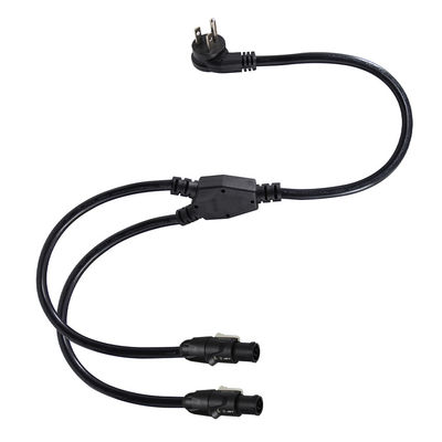 PowerCON Y Splitter Cable NEMA 5-15P to Dual PowerCON Out 1 Männlich zu 2 Weiblich für Bühnenbeleuchtung und Audio Equipment