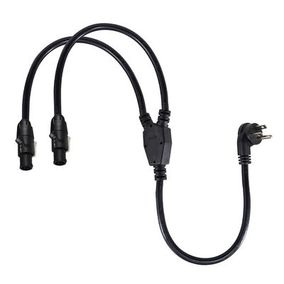 PowerCON Y Splitter Cable NEMA 5-15P to Dual PowerCON Out 1 Männlich zu 2 Weiblich für Bühnenbeleuchtung und Audio Equipment