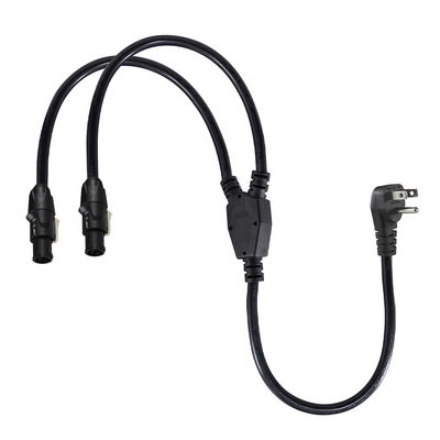 PowerCON Y Splitter Cable NEMA 5-15P to Dual PowerCON Out 1 Männlich zu 2 Weiblich für Bühnenbeleuchtung und Audio Equipment