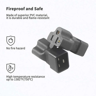 NEMA 5-15R bis IEC 320 C20 Konverter Steckeradapter für Rechenzentrum/Industrie, 250V 15A dauerhafter Stromanschluss