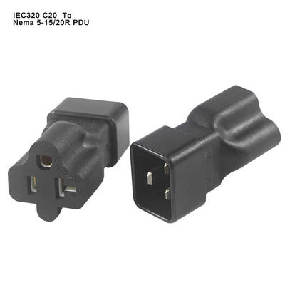 NEMA 5-15R bis IEC 320 C20 Konverter Steckeradapter für Rechenzentrum/Industrie, 250V 15A dauerhafter Stromanschluss