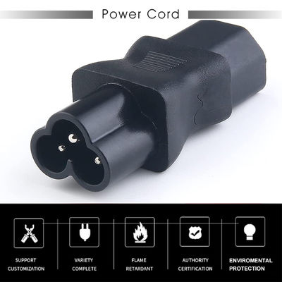 Hochstromuniversaler C13 bis C6 Stromadapter Stecker 3-Stick-Eingang für Rechenzentrum/Bürogeräte 100-240V 10A CE-zertifiziert