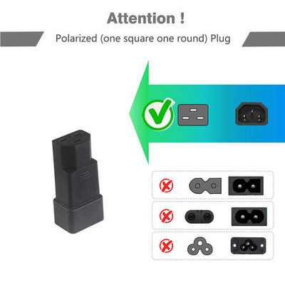 C13 bis C20 Steckeradapter 16A 250V für Industriegeräte